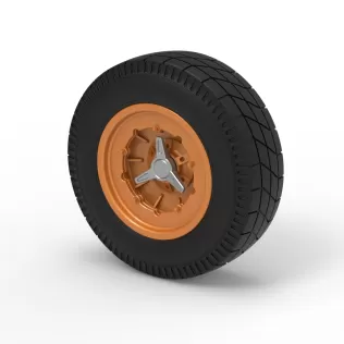 Wheel of Vintage Dirt race car V6 Scale 1:25 - Model thumbnail 7