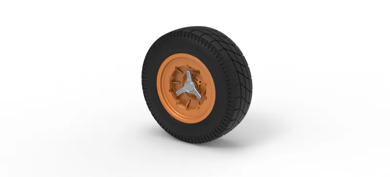 Wheel of Vintage Dirt race car V6 Scale 1:25 - Model preview 7