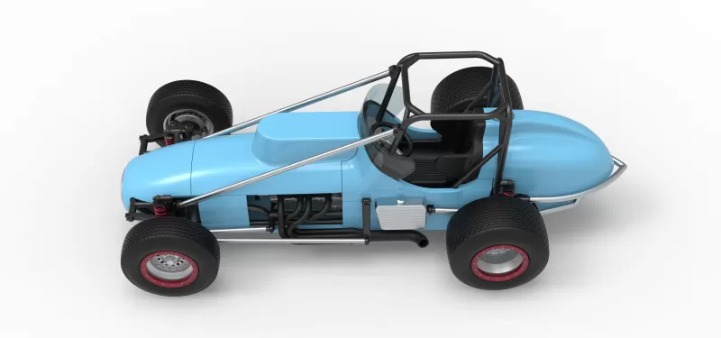 Dirt Silver Crown Champ car Scale 1:25 - Model preview 10