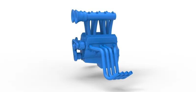 Engine V8 for vintage dragster Version 11 Scale 1:25 - Model preview 1