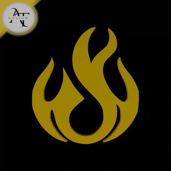 Simple Flame Symbol - 2D Art - Model preview 1