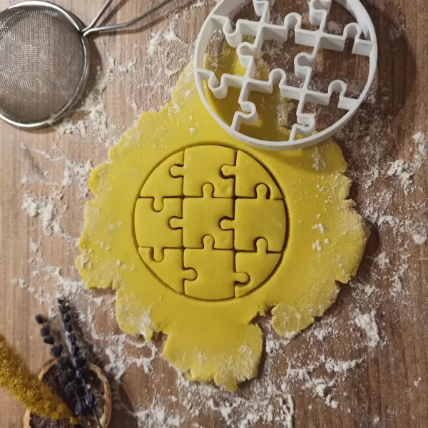 Circle Puzzle Cookie & Clay Cutter, Puzzle with Multiple Cutter - Model preview 7