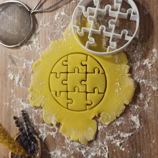 Circle Puzzle Cookie & Clay Cutter, Puzzle with Multiple Cutter