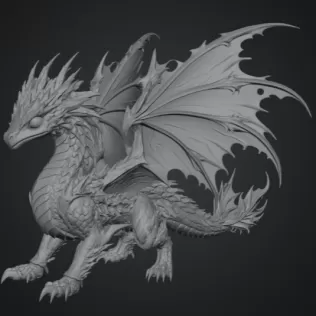 Celestial Tide Dragon STL File for 3D Print - Model thumbnail 11