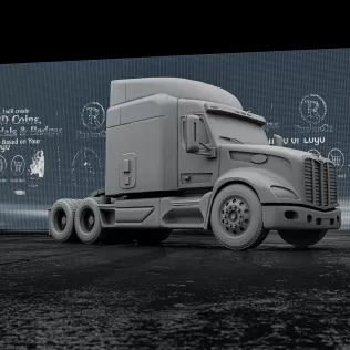 Peterbilt 579 – 3D Printable Truck Model - Model thumbnail 2