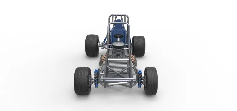 Vintage Dirt Modified stock car Base Version 5 Scale 1:25 - Model preview 8