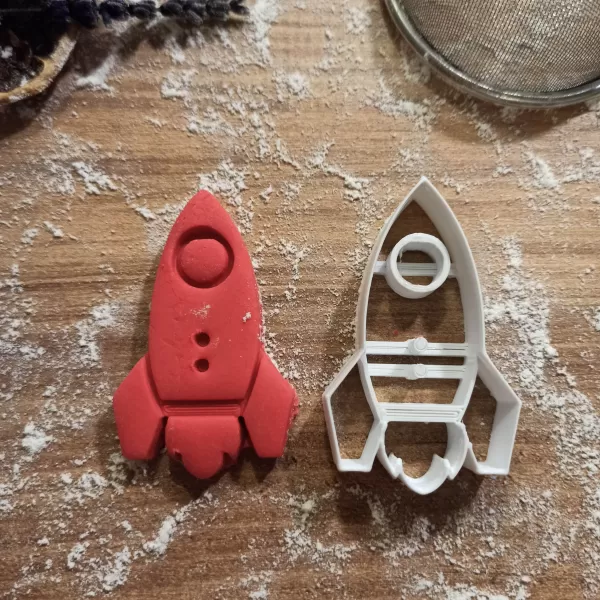 Rocket Cookie & Clay Cutter, Gift for Space Lovers, Tutorial - Model preview 3