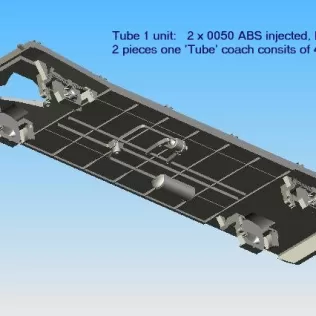 1-220 Spur Z - Autotransportwagen der DBAG Typ Hcceerrs330 3D pr - Model thumbnail 5