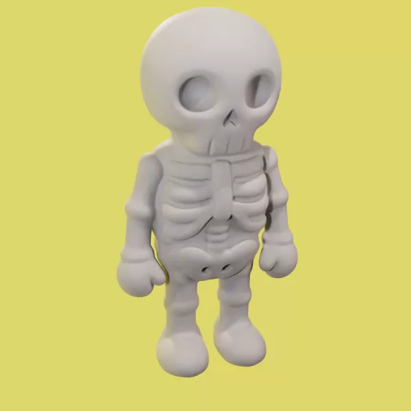 Chibi Skeleton 3D Printed Mold (STL) - Model preview 4