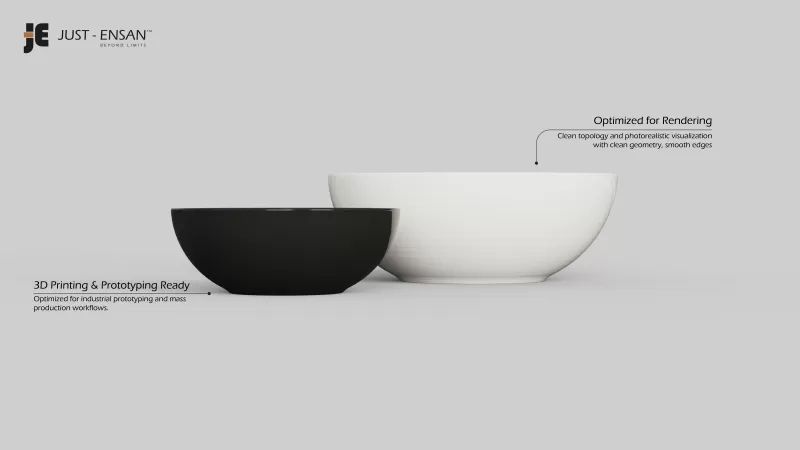 Porcelain Bowl Set - Model preview 1