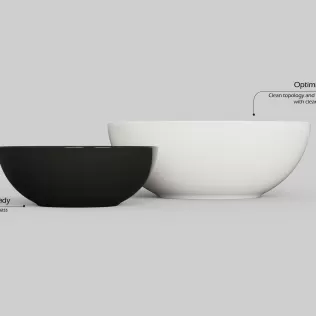 Porcelain Bowl Set - Model thumbnail 1