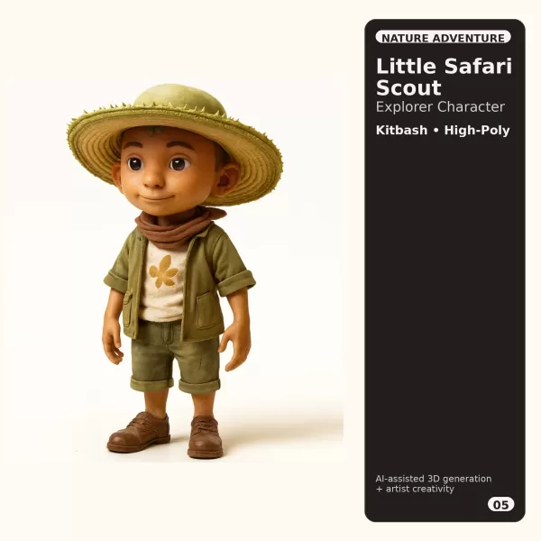 Character Kitbash Collection – High-Poly Stylized 3D Figures - Model preview 10