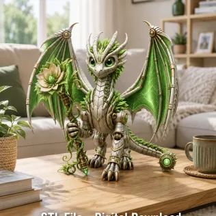 Verdant Arcane Dragon STL File for 3D Print - Model thumbnail 5