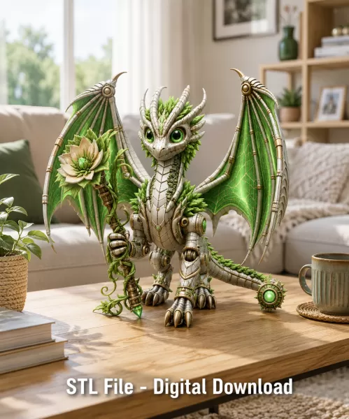 Verdant Arcane Dragon STL File for 3D Print - Model preview 5