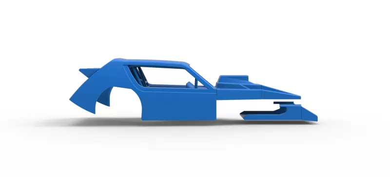 Shell of Vintage Asphalt Modified stock car V8 Scale 1:25 - Model preview 13