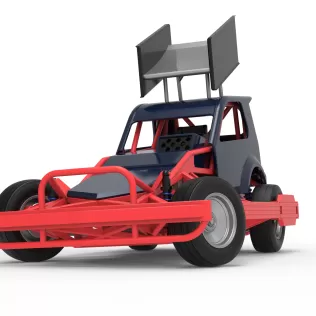 New Zealand Superstock car while turning Version 5 Scale 1:25 - Model thumbnail 6