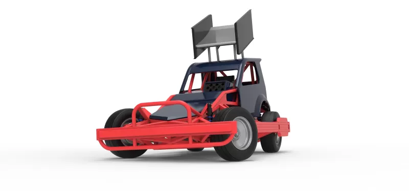 New Zealand Superstock car while turning Version 5 Scale 1:25 - Model preview 6