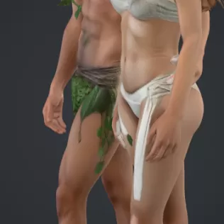 Adam und eva er umarmt sie - Model thumbnail 2