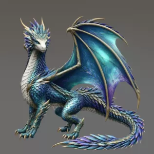 Azure Storm Dragon STL File for 3D Print - Model thumbnail 6