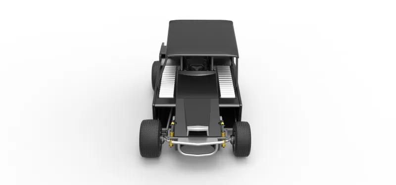 Vintage Dirt Modified stock car Version 6 Scale 1:25 - Model preview 8