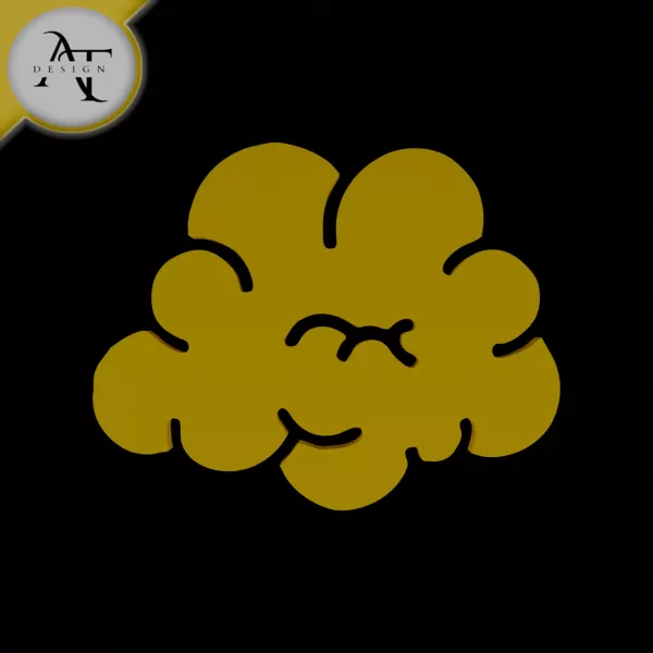 Simple Cloud Symbol - 2D Art - Model preview 1