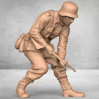 Army Soldier Digging Land