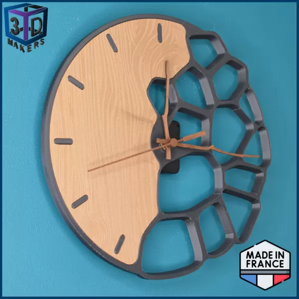 Voronoi design wall clock 300mm - Model preview 1