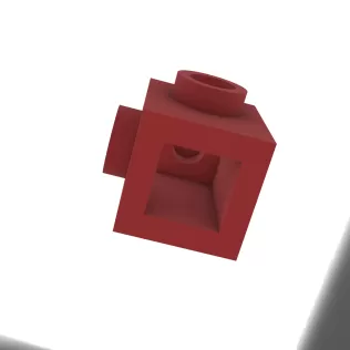 LEGO Brick 1X1 with 2 Knobs on adjacent Sides - Model thumbnail 3