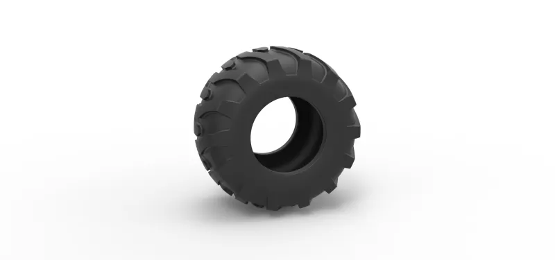 Tractor tire 36 Scale 1:25 - Model preview 1