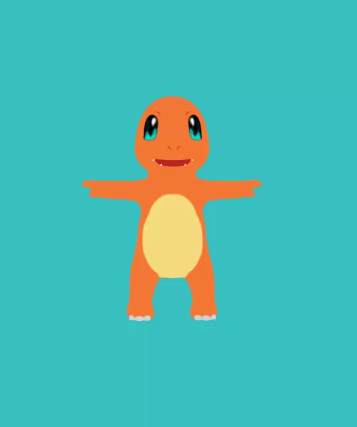 Low Poly Charmander - Model preview 1