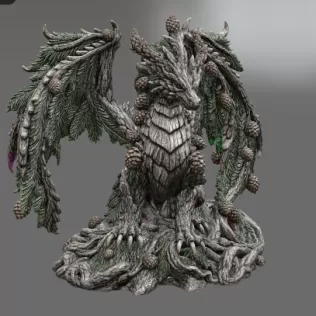 Ancient Forest Guardian Dragon STL File for 3D Print - Model thumbnail 13