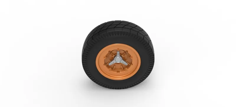Wheel of Vintage Dirt race car V6 Scale 1:25 - Model preview 6