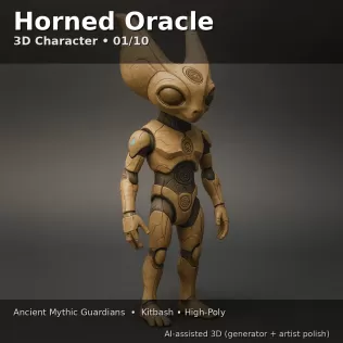 Ancient Mythic Guardians – 10x High-Poly Character Pack - Model thumbnail 2
