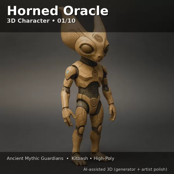 Ancient Mythic Guardians – 10x High-Poly Character Pack - Model preview 2