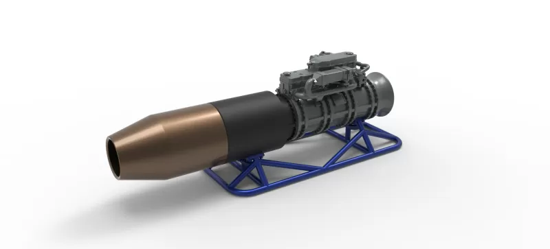 Jet engine on the frame Scale 1:25 - Model preview 13