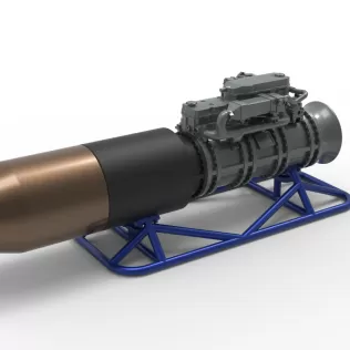Jet engine on the frame Scale 1:25 - Model thumbnail 13