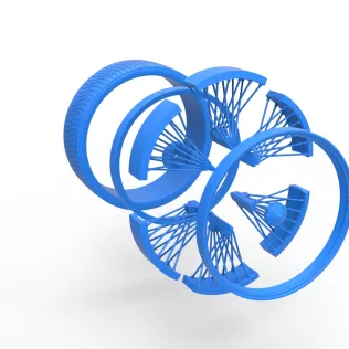 30 inch Wire wheel of Donk car Scale 1:25 - Model thumbnail 18