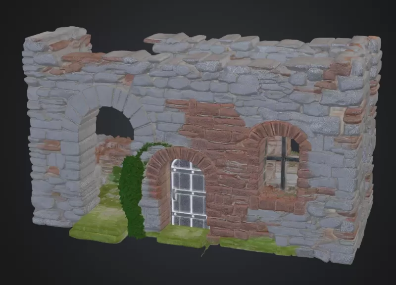 Hausruine mit für und fenster - Model preview 1