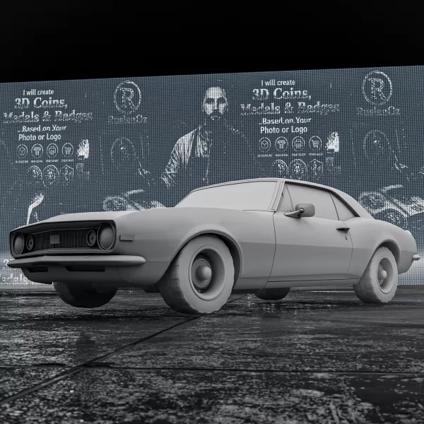 Chevrolet Camaro SS 1967 – 3D Printable Car Model - Model preview 8