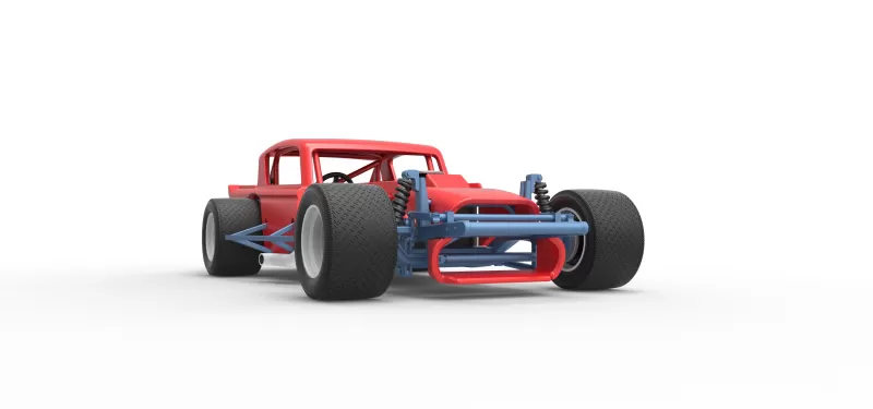 Vintage Asphalt Modified stock car V9 Scale 1:25 - Model preview 27