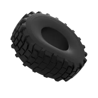 Military truck tire 5 deflated Scale 1:25
