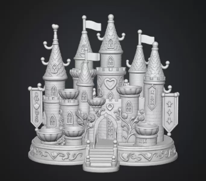 Princess Castle Organizer STL File for 3D Print - Model preview 14