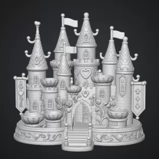Princess Castle Organizer STL File for 3D Print - Model thumbnail 14