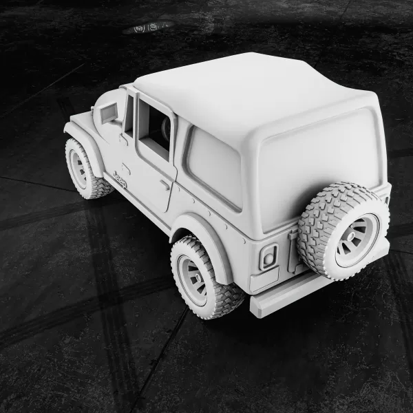 Jeep CJ7 – 3D Printable Model - Model preview 6