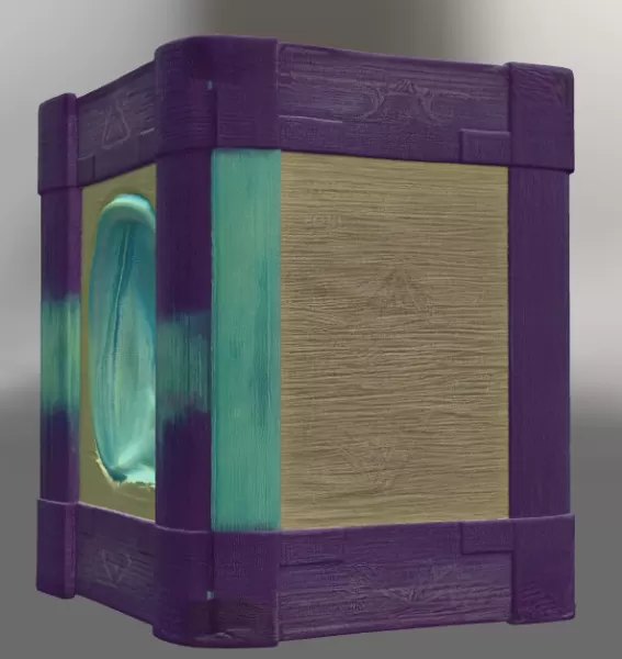 Fantasy Book Nook Cottage STL File 3D Printable Bookend Diorama - Model preview 4