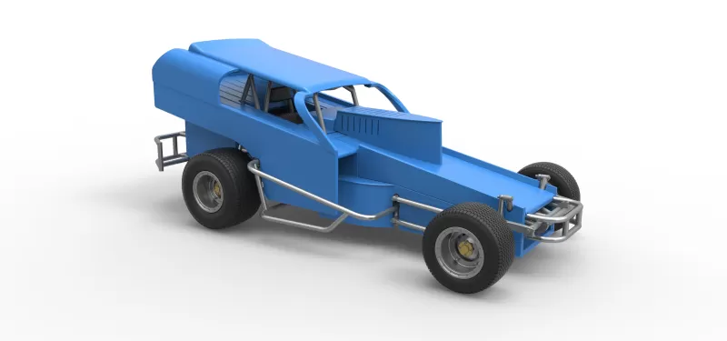 Vintage Dirt Modified stock car Version 2 Scale 1:25 - Model preview 24