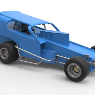 Vintage Dirt Modified stock car Version 2 Scale 1:25 - Model thumbnail 24