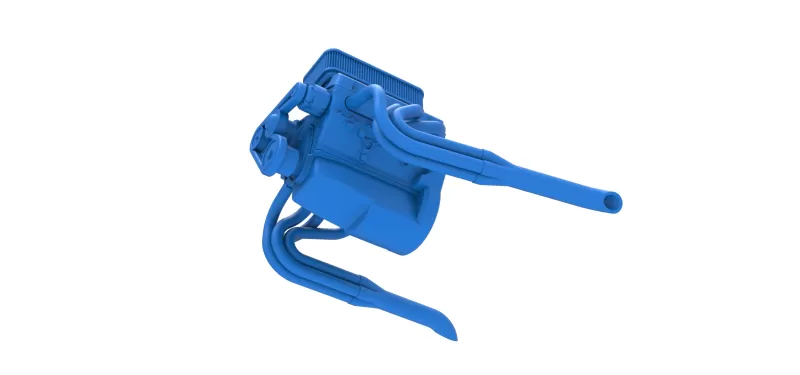 Engine of Silver Crown Car Scale 1:25 - Model preview 3