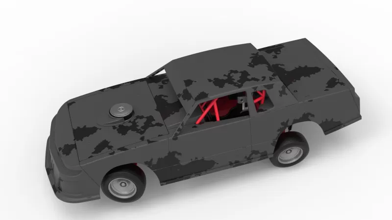 IMCA Stock car while turning Scale 1:25 - Model preview 4