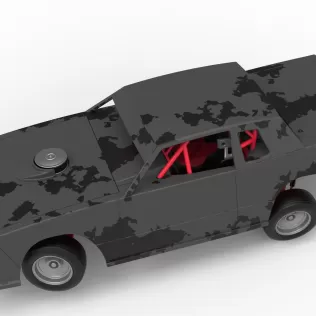 IMCA Stock car while turning Scale 1:25 - Model thumbnail 4